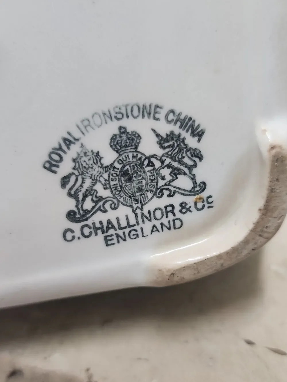 Vtg Ironstone China Decorative Pitcher C Challinor England